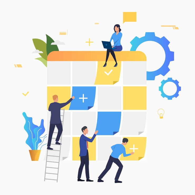 business people scheduling work tasks 1262 19720